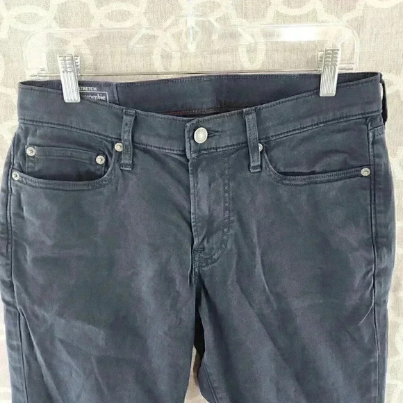 Abercrombie & Fitch Stretch Navy Blue Skinny  Ankle Chino Pants  30x30 - Picture 3 of 7